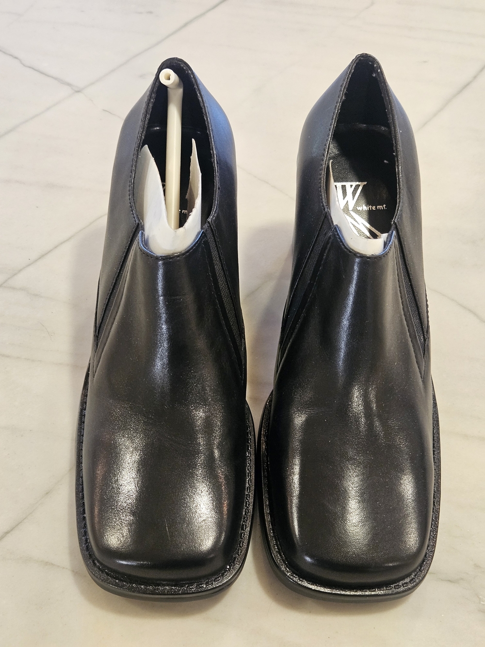 Vintage White Mountain Chunky Block Heel Loafers 90s 6.5